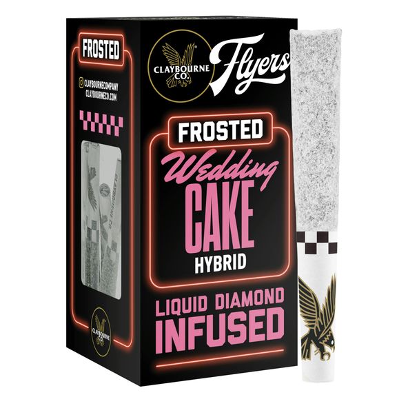 Claybourne Co. - Frosted Flyers - (x5) .5g Infused Prerolls - 2.5g - Wedding Cake