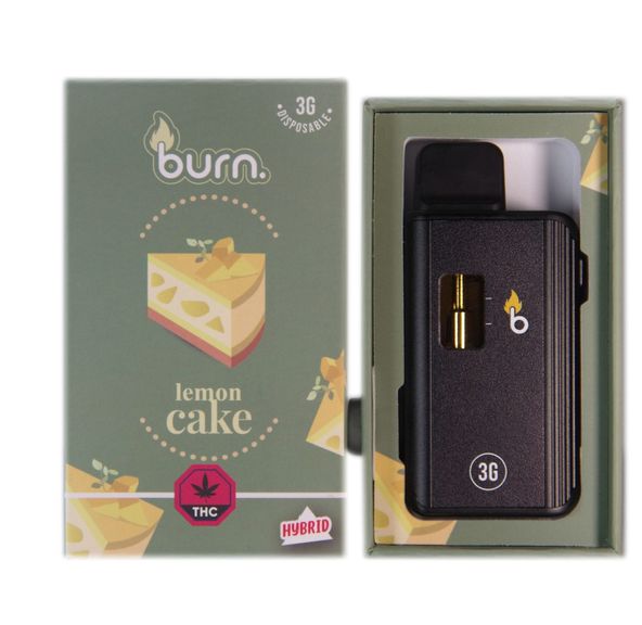 Burn Disposable Vapes – Lemon Cake (Sativa Dominant) (3 Gram)