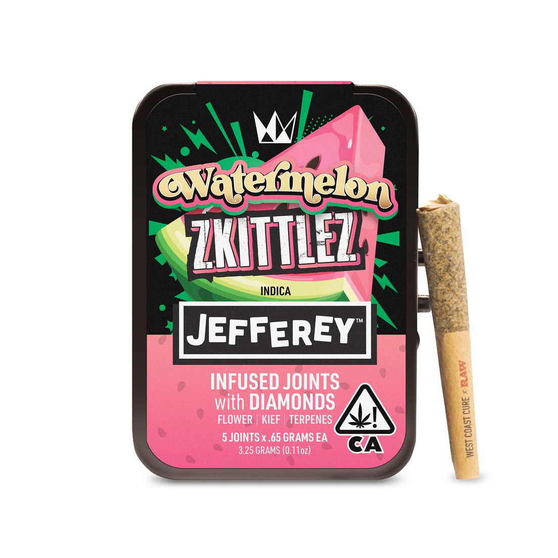 Watermelon Zkittlez - Jefferey Infused Joint .65g 5 Pack