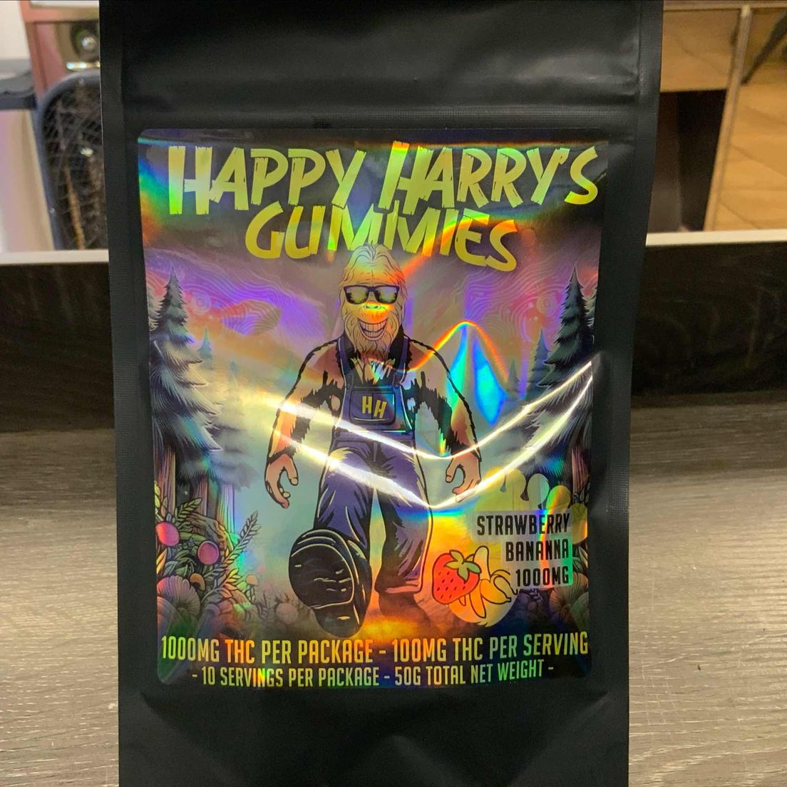 Strawberry Banana Happy Harrys 1000mg Gummies