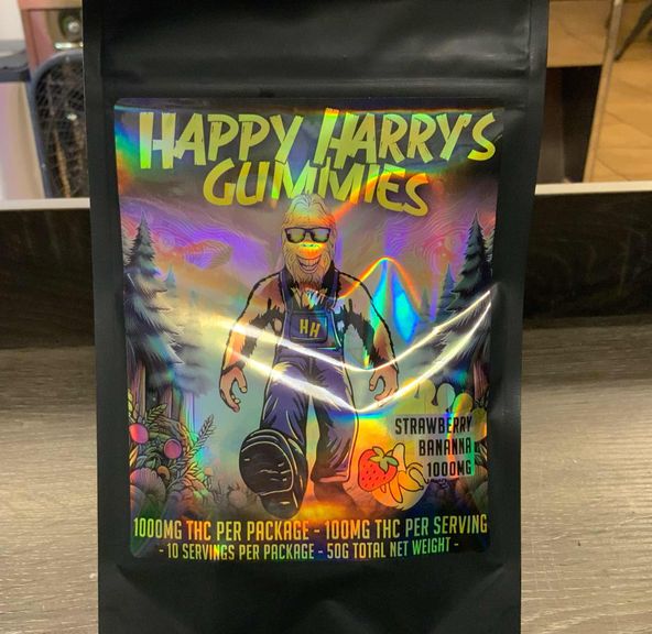 Strawberry Banana Happy Harrys 1000mg Gummies