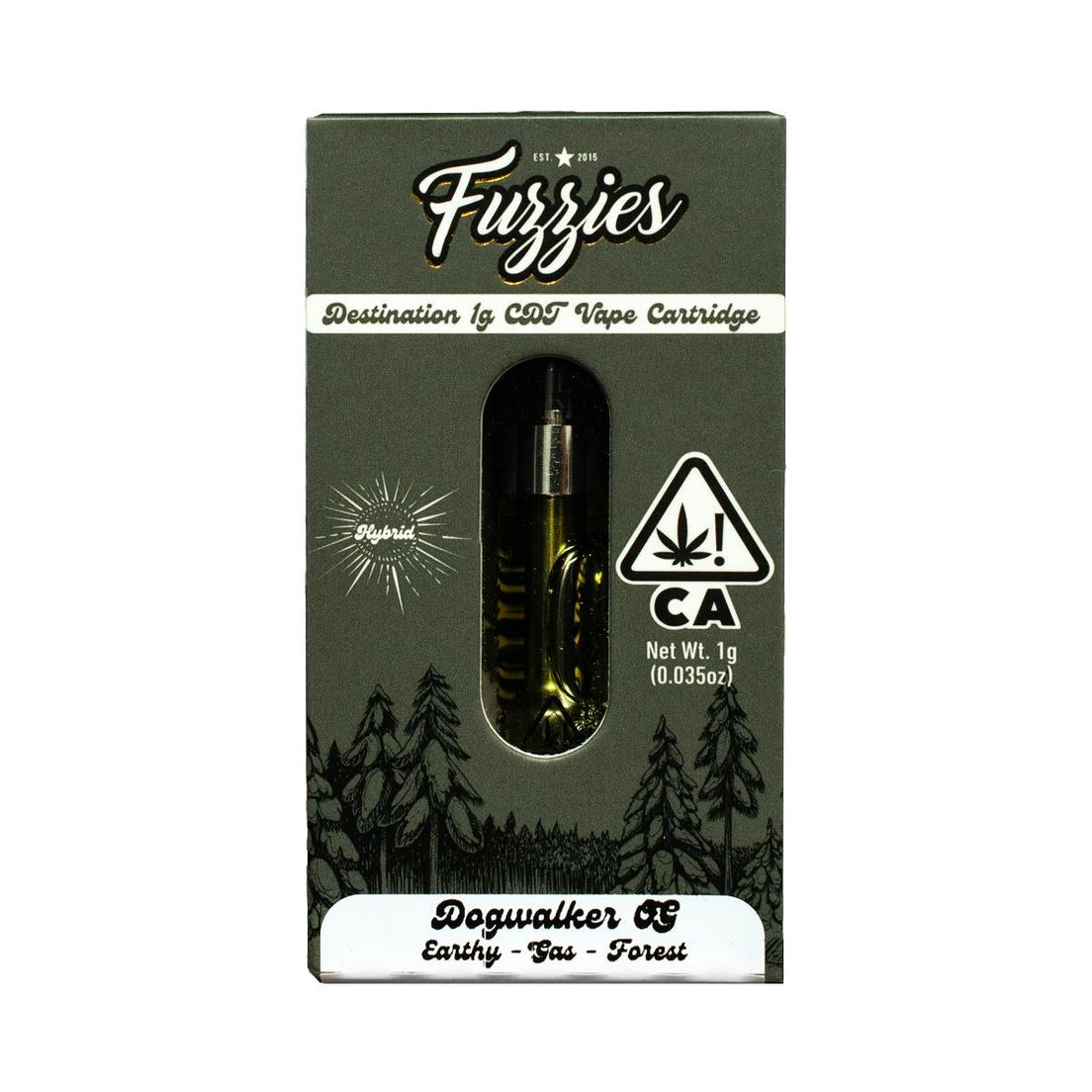 Fuzzies Dogwalker OG 1g Cannabis Derived Terps Cartridge 88%