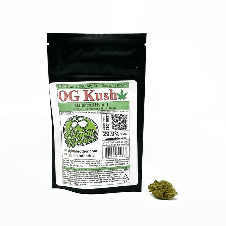 B. Eighth Brother 14g Flower - Quality 7.5/10 - Maui Waui
