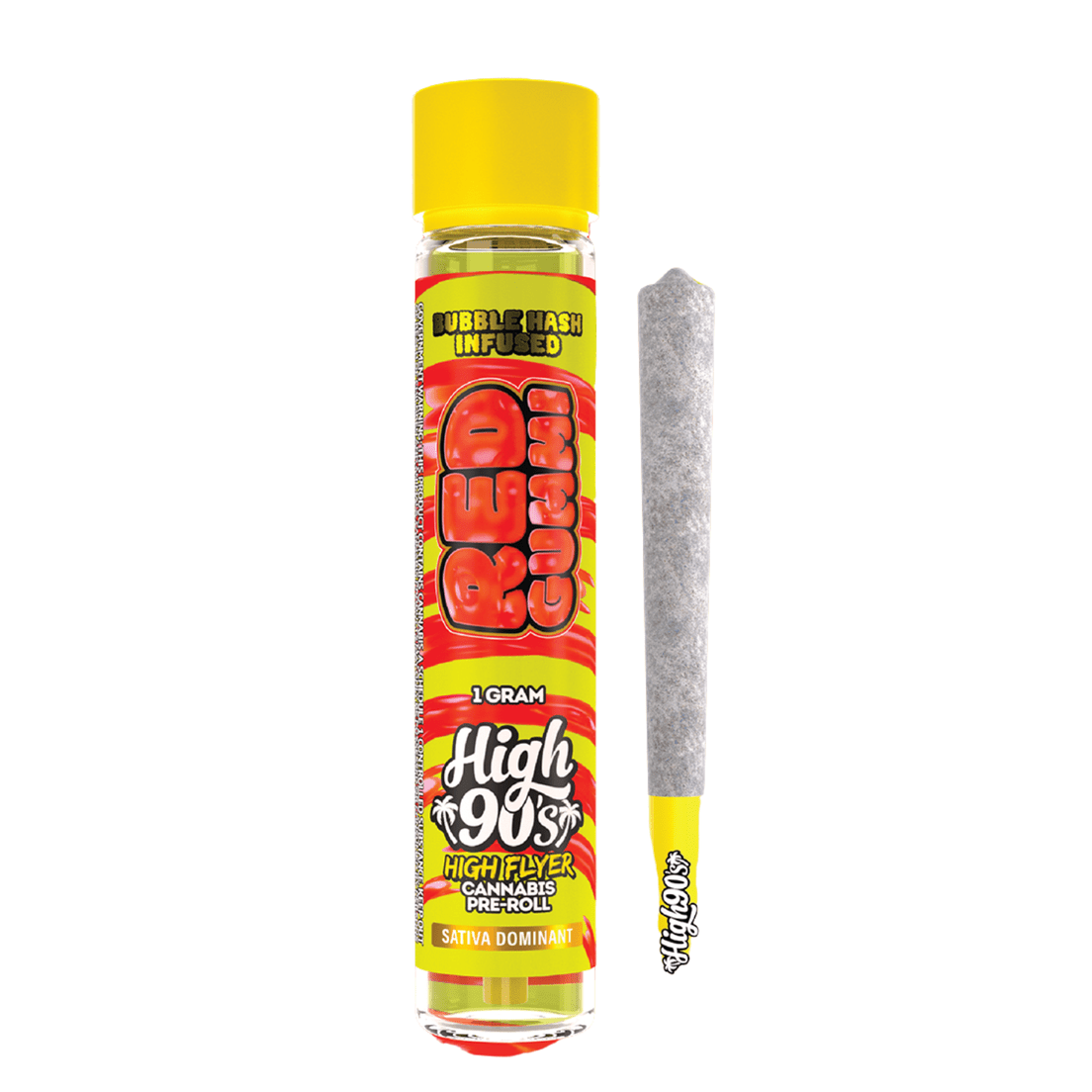 High 90s | Infused Preroll | 1g | Bubble Hash | Red Gummi