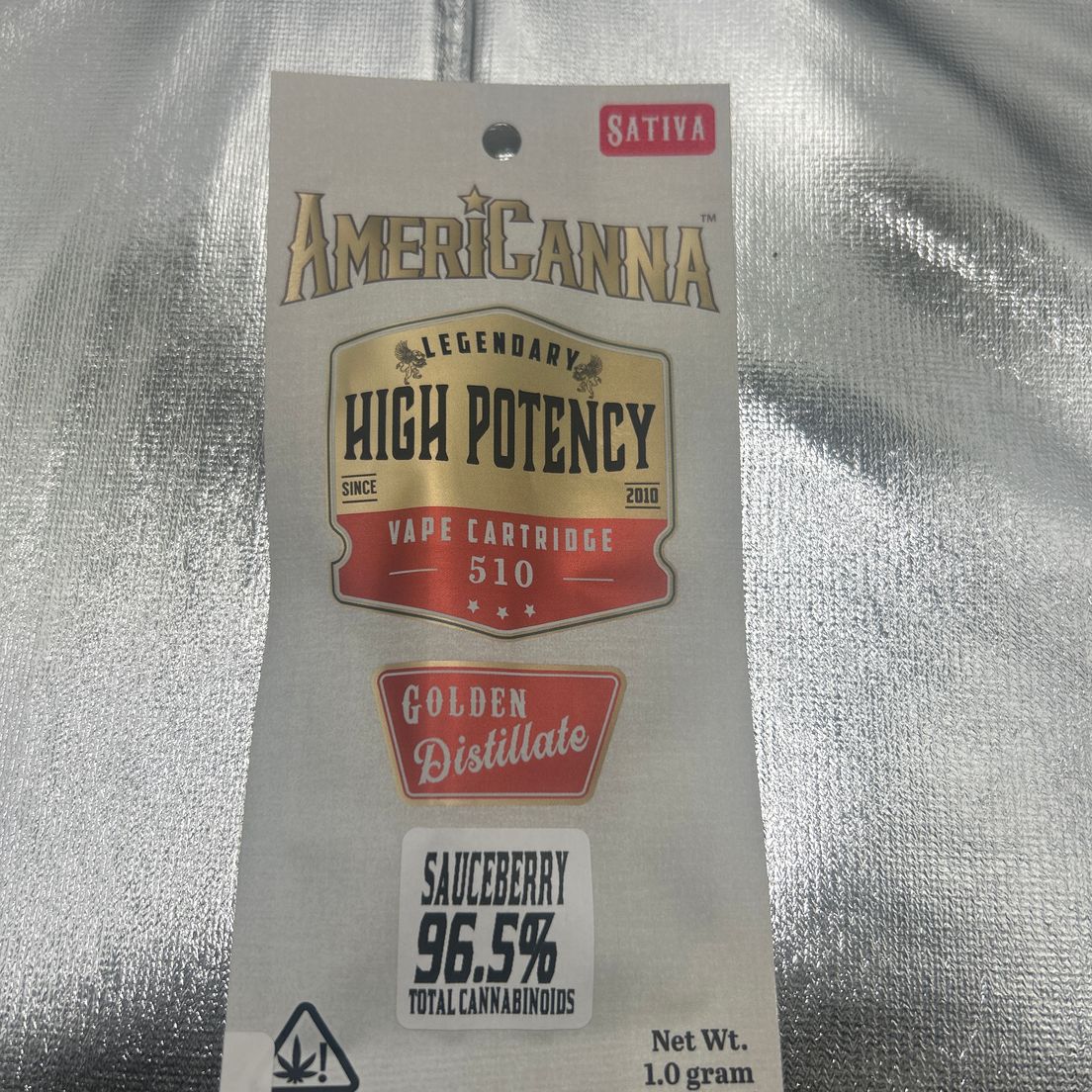 AmeriCanna - Sauceberry 1g Vape Cartridge