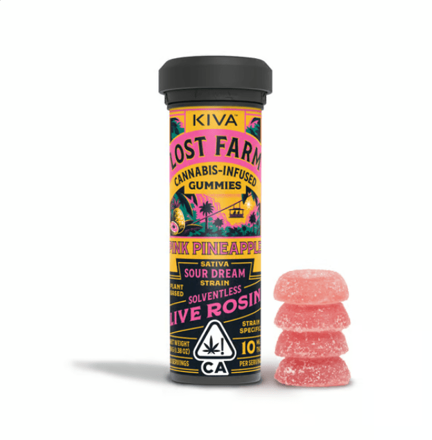Lost Farm Gummies Pink Pineapple Sour Dream 100mg