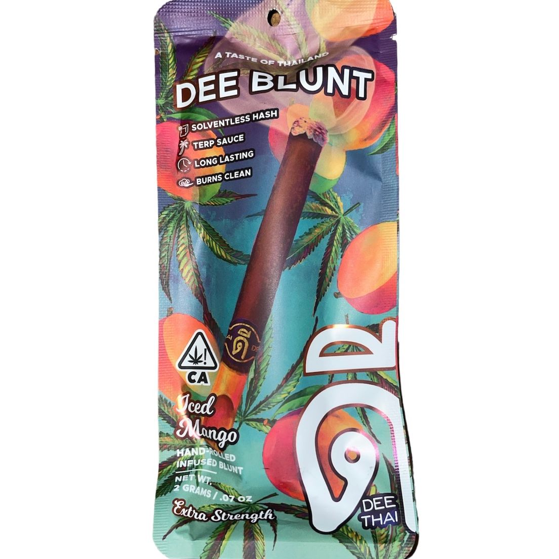 D. Dee Thai 2g Solventless Hash Infused Blunt - Iced Mango