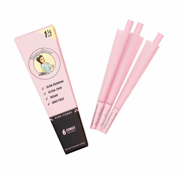 BLAZY SUSAN PINK CONES 6-PK