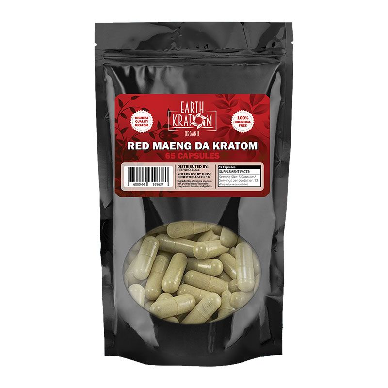 65ct Red Maeng Da Kratom Capsules