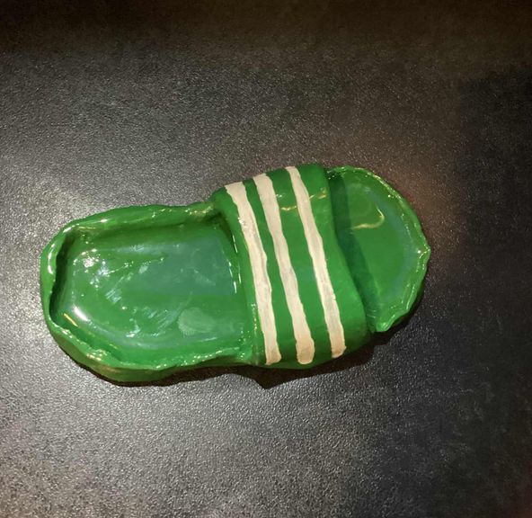 Green Slide Ashtray