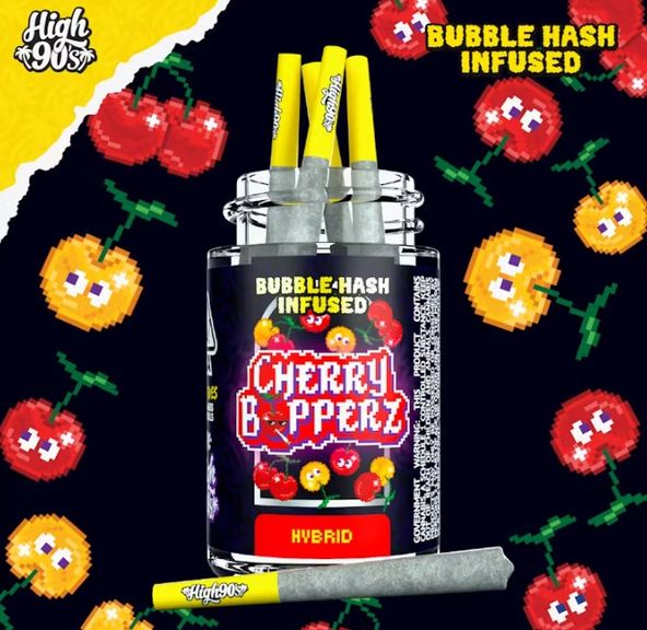 Cherry Bopperz - High Fives Bubble Hash Infused Pre-Rolls 5 Pack