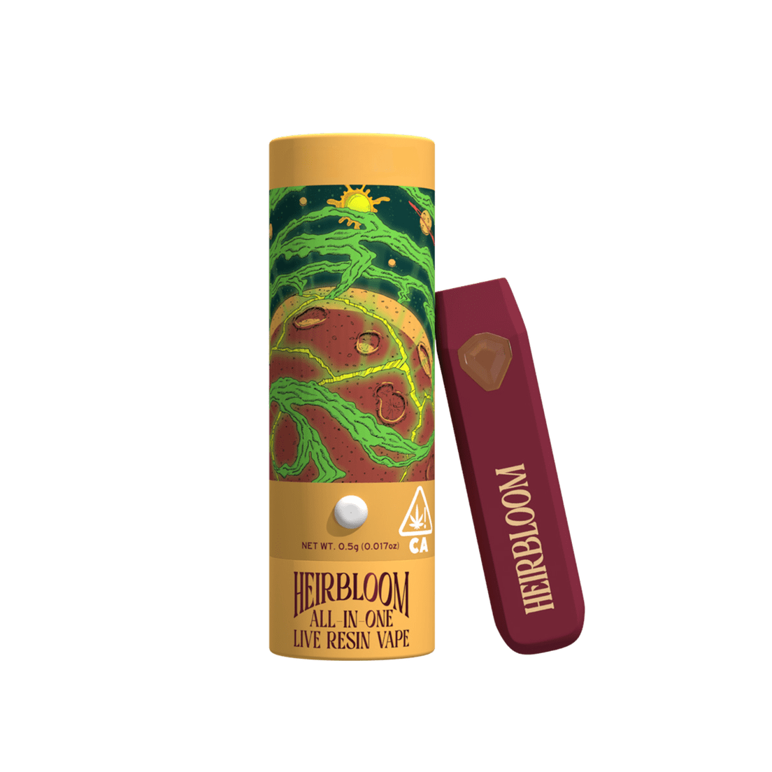 Heirbloom | AIO Vape | .5g | Live Resin | Green Crack