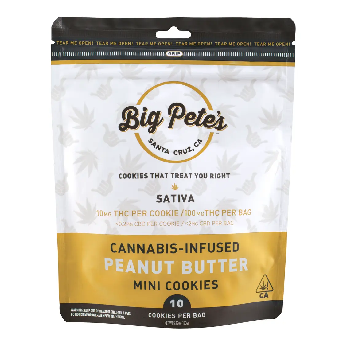 Big Pete’s - Peanut Butter Cookies - Sativa! - 100mg, NEW LOWER PRICE!