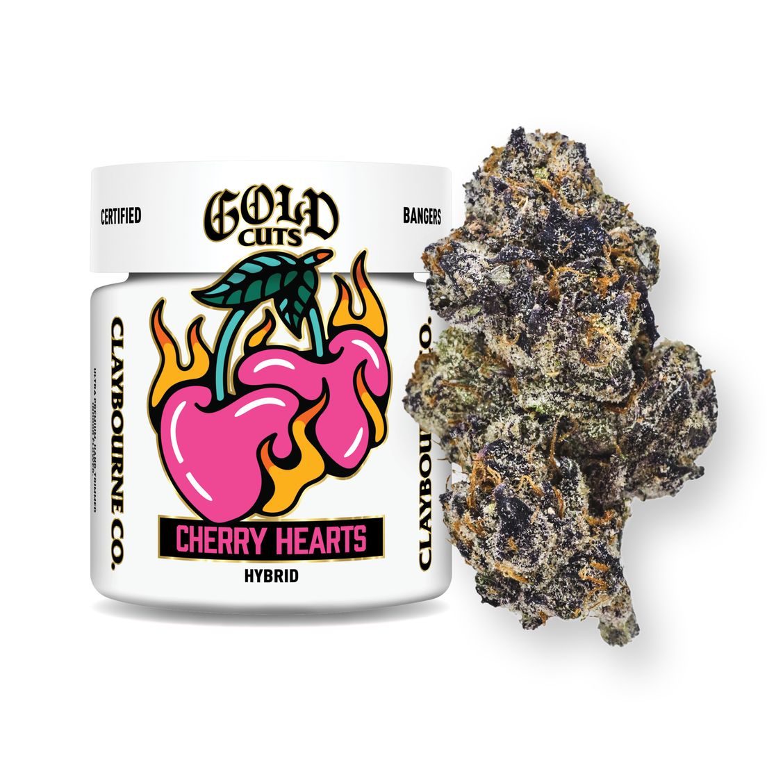 Claybourne | Flower | 3.5g | Gold | Cherry Hearts
