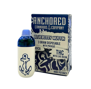 ANCHORED CANNABIS 3G BLUEBERRY MUFFIN DISPOSABLE