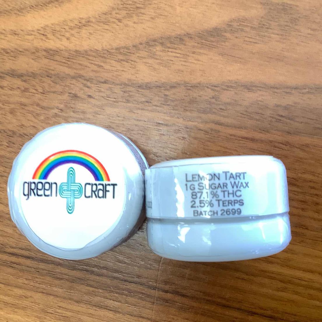 Greencraft 1g sugar wax Lemon Tart