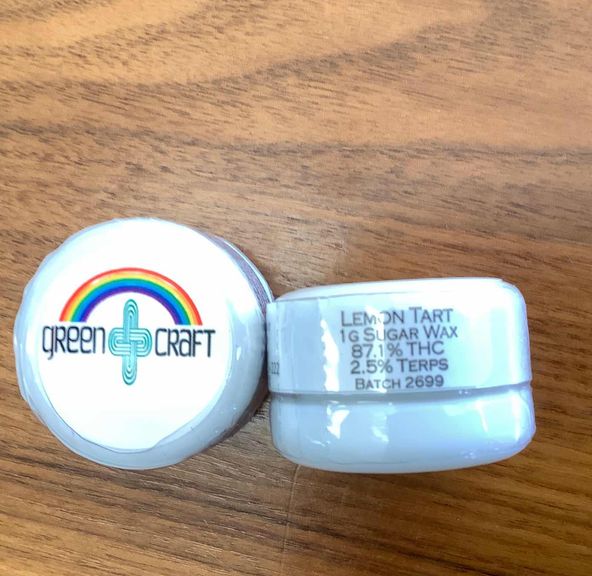 Greencraft 1g sugar wax Lemon Tart