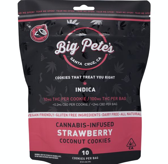[Big Petes Treats] THC Cookies - 100mg - Strawberry Coconut (I)