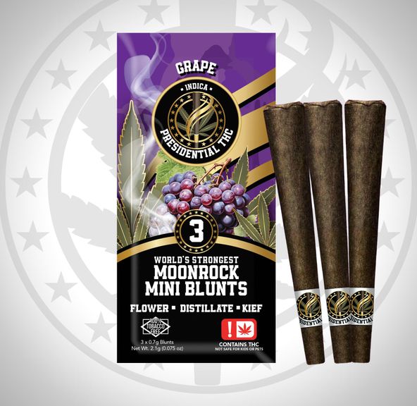 Presidential Moonroock Mini Blunts 3pk (Grape)