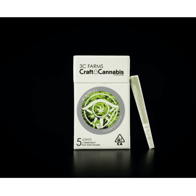 AC OG 2:1 (CBD/THC) Prerolls (5 Pack)