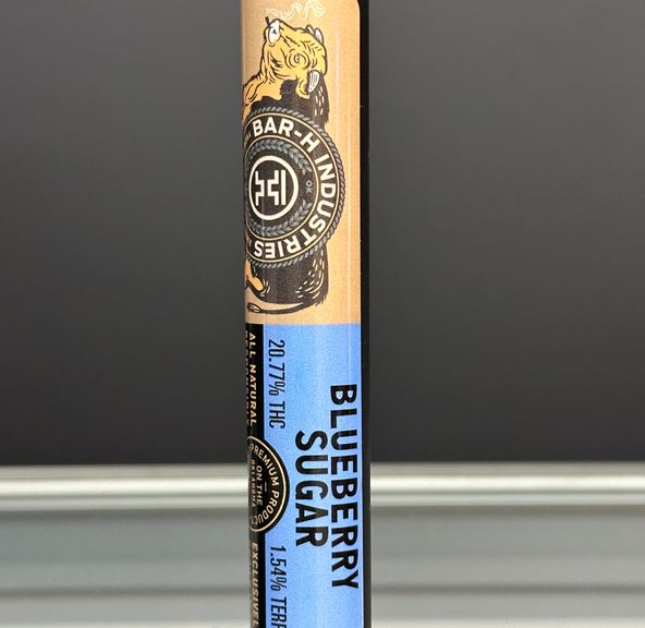 Blueberry Sugar- Full Flower Pre Roll By Bar H