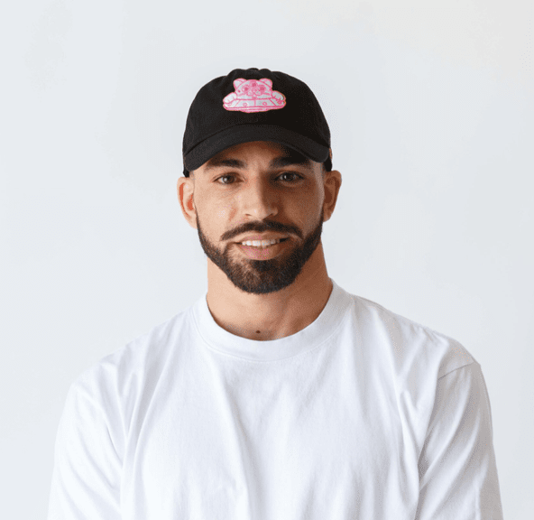 Black on Pink on White Daddy Hat