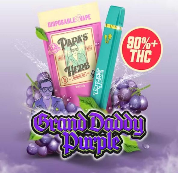 Papa's Herb - 1g Grand Daddy Purple All In One Vape 1g