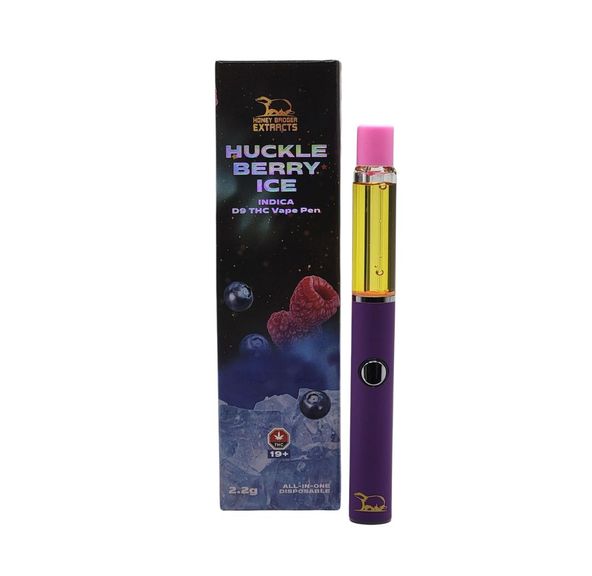 Huckleberry Ice - 2.2ML D9 Disposable Pen by Honey Badger