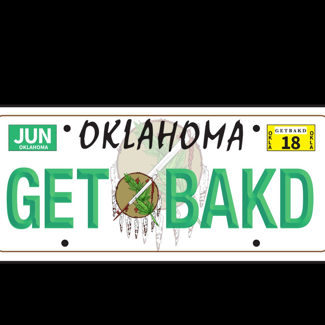 Bak'd Daily License Plate T-shirt (Black)