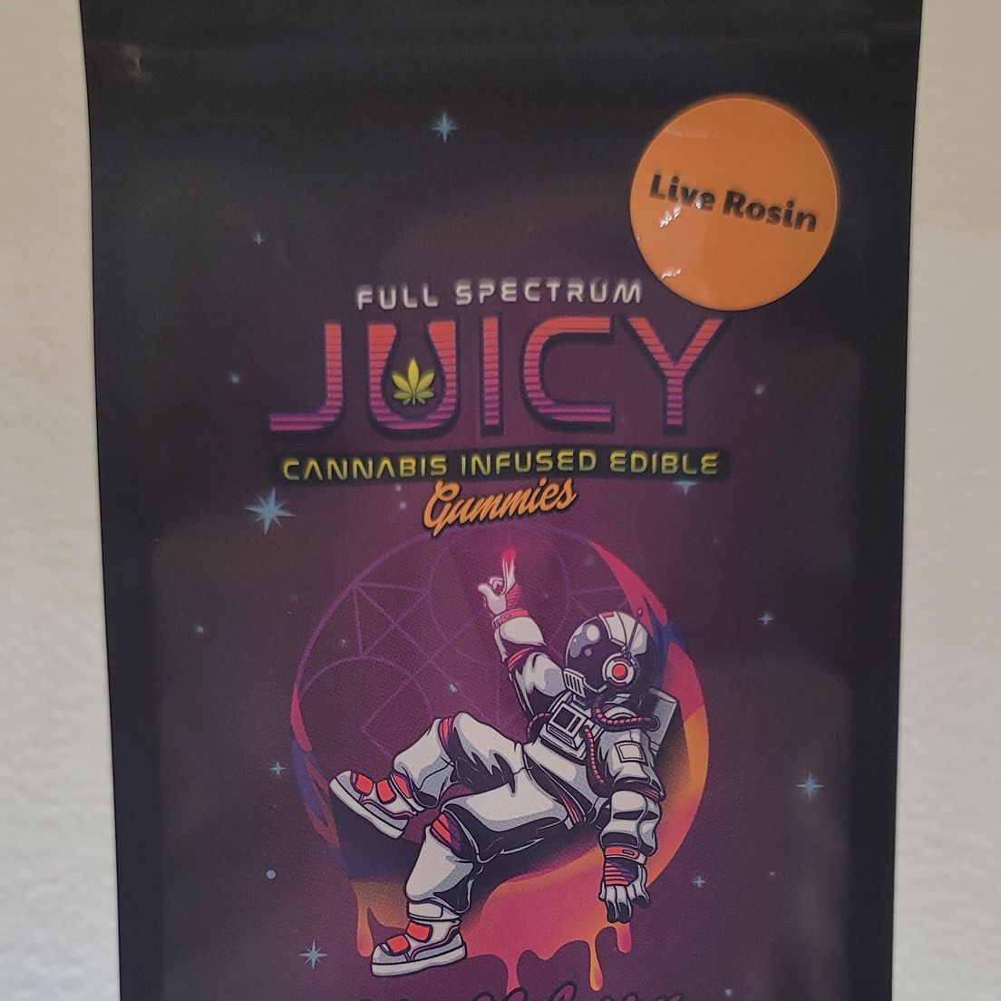 Juicy| Live Rosin Gummies| Huckleberry| 100mg THC