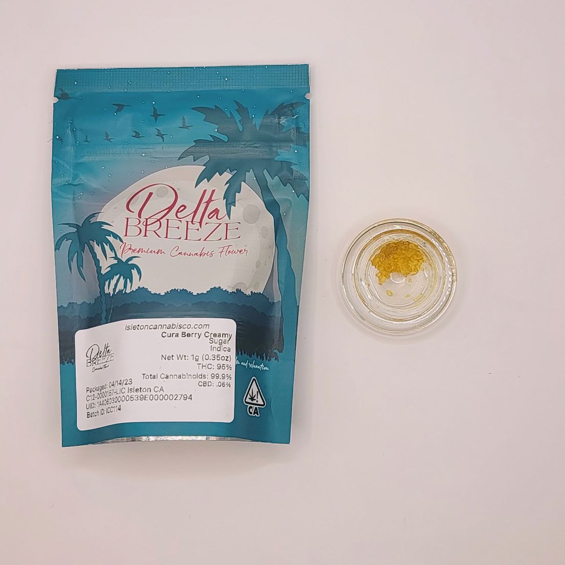1g Cura Berry Creamy (Indica) Sugar - Delta Breeze