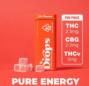 Drops 20pk Strawberry Gummies 100mg THC / 100mg CBG
