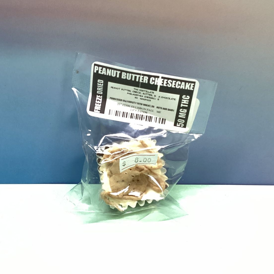 207 Edibles- Peanut Butter- Cheesecake Bites- Freeze Dried- THC Distillate- 50mg