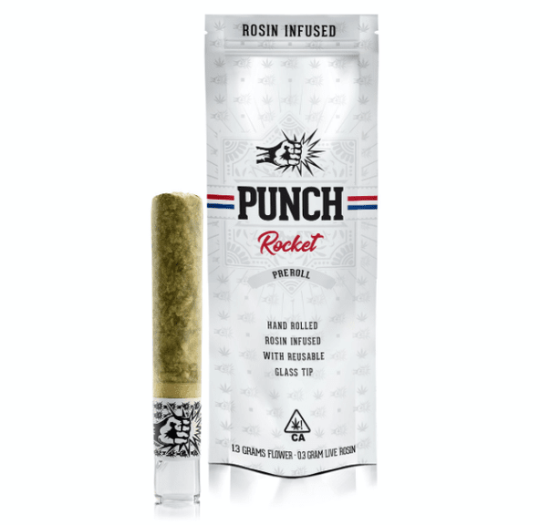 D. Punch Extracts 1.6g ROSIN Infused Rocket Pre Roll - Orange Candy x Strawberry Dream (H)