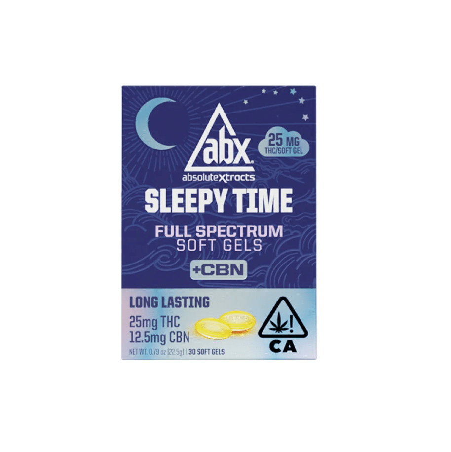 Absolute Xtracts Sleepy Time Solventless + CBN Soft Gels 25mg THC 30pk