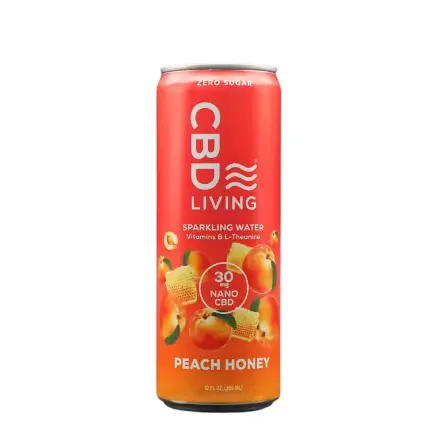 CBD Living 30mg CBD Sparkling Water - Peach Honey