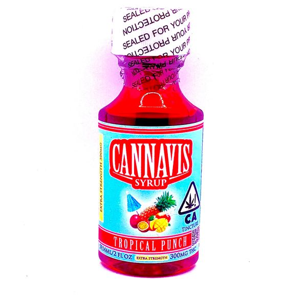 300mg Tropical Punch Extra Strength Syrup - Cannavis (2oz)
