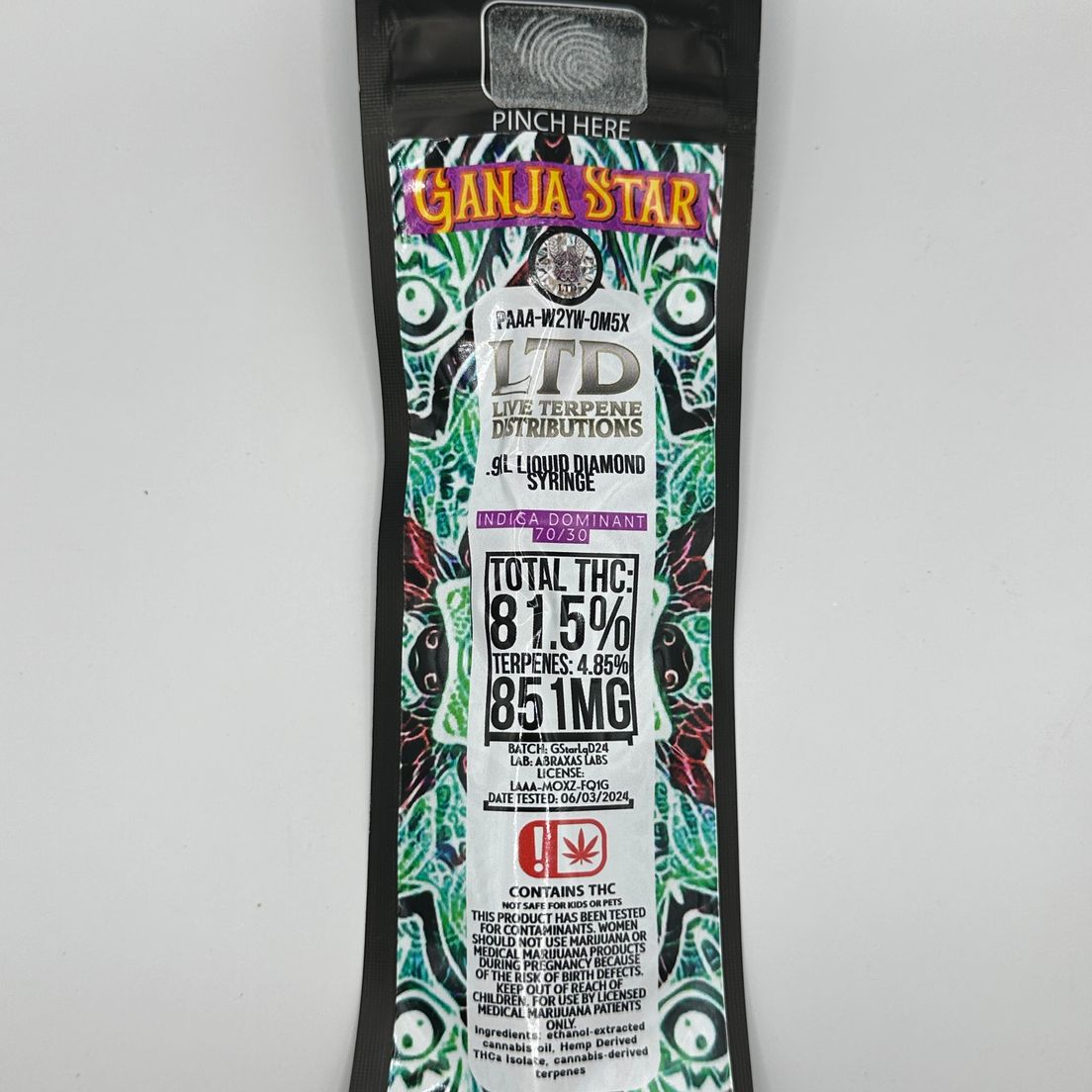 Ganja Star Liquid Diamond 1G Syringe
