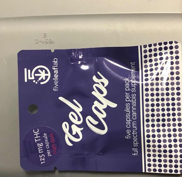 5 leaf labs Gel Cap 125mg THC 5 pack