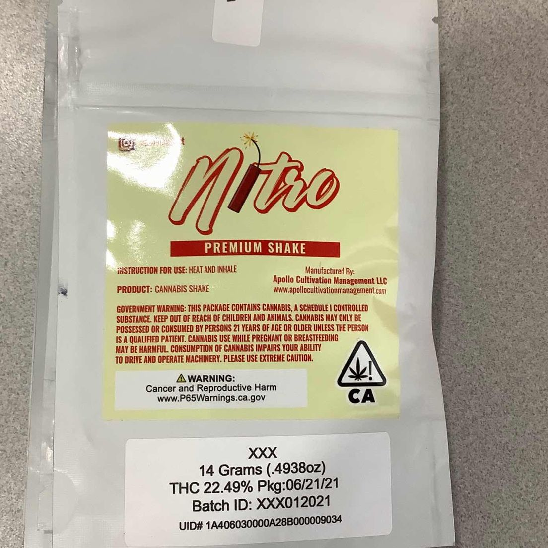 (Apollo) XXX 14G Nitro Shake