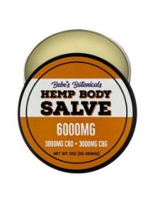 Bebe's Botanicals Hemp Body Salve 6000mg CBD : CBG (tin)