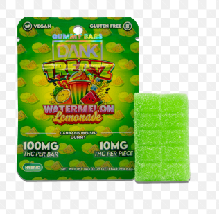 DANK TREATZ WATERMELON LEMONADE 1 INFUSED GUMMY 100MG 14G HYBRID