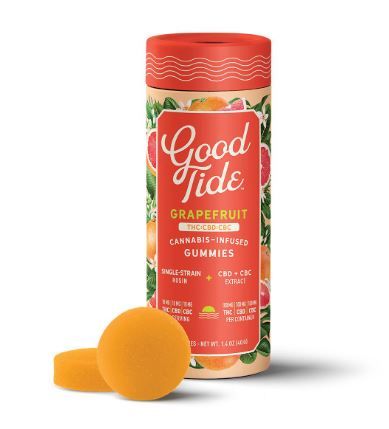 Good Tide Rosin Gummies Grapefruit 1:1:1 THC / CBD / CBC