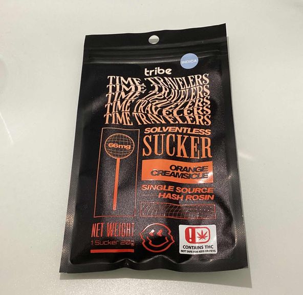 Time Travelers - Hash Rosin Sucker - Orange Creamsicle - Indica - 66mg