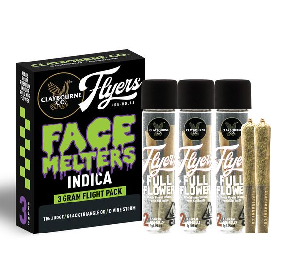 Claybourne Co. - Flyers Flight Packs - 3 Strains (x6) .5g Prerolls - 3g - Face Melters