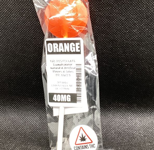 207 Edibles- Orange- Sugar Free- Lollipops- 40MG