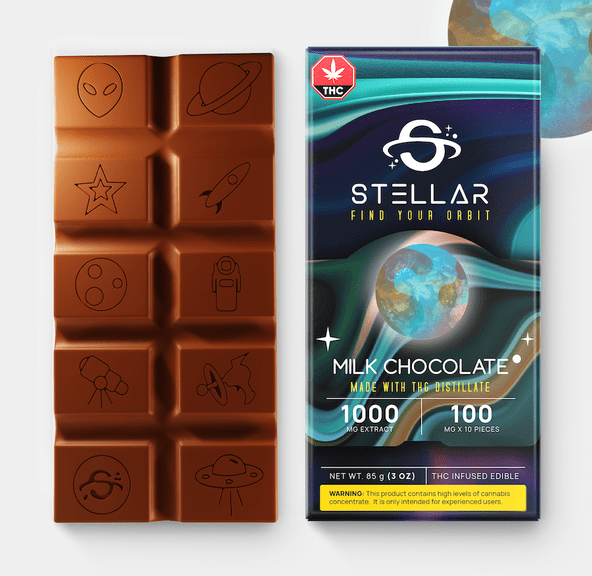 1000mg Milky Way Chocolate Bar by Stellar Treats