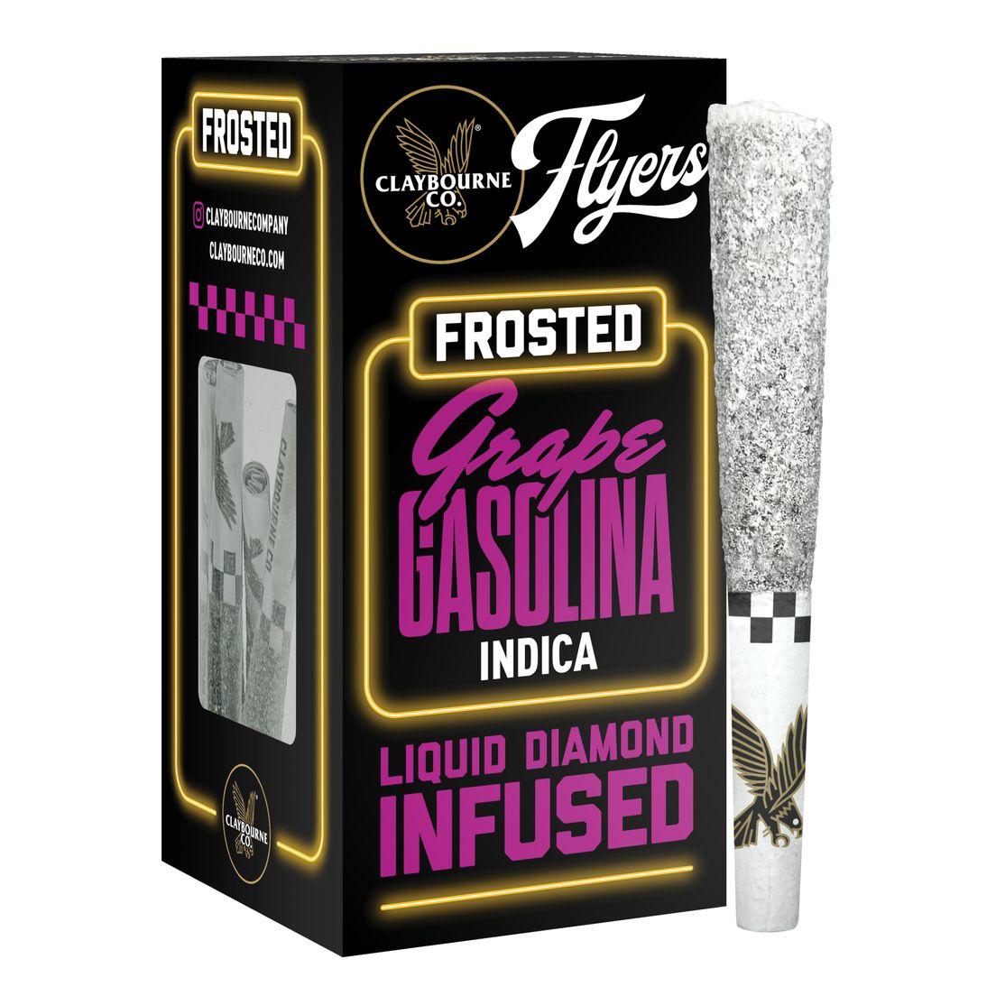 Claybourne Co. - Frosted Flyers - (x5) .5g Infused Prerolls - 2.5g - Grape Gasolina
