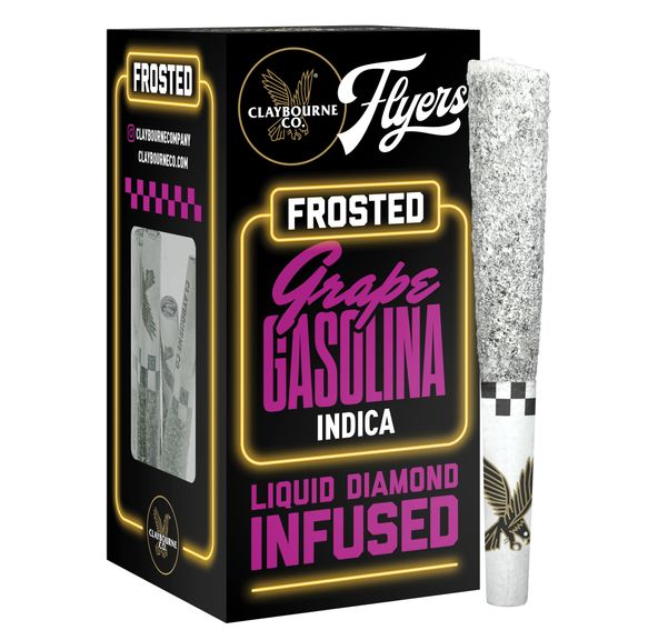 Claybourne Co. - Frosted Flyers - (x5) .5g Infused Prerolls - 2.5g - Grape Gasolina