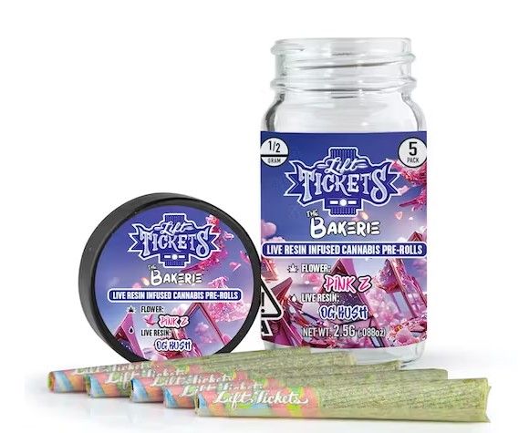Lift Tickets - Brilliance - Pink Z x OG Kush (37% Indica) - .5g Pre-Roll x 5-Pack